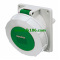 MennekesPanel mounted receptacle with TwinCONTACT 1706