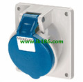 Mennekes Panel mounted receptacle with TwinCONTACT 1734