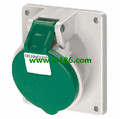 Mennekes Panel mounted receptacle with TwinCONTACT 1742